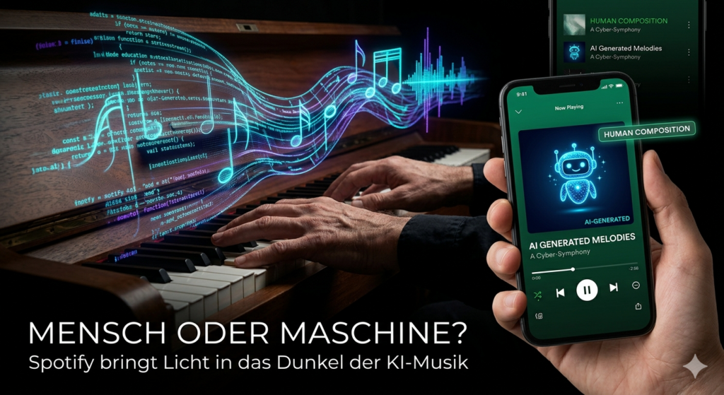 Spotify kennzeichnet Musik aus menschlicher Produktion
