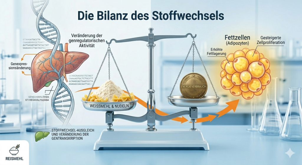 Weizenmehl und Gewichtszunahme
